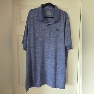 Under Armour Men's Textured Navy 3XL Polo Golf Shirt